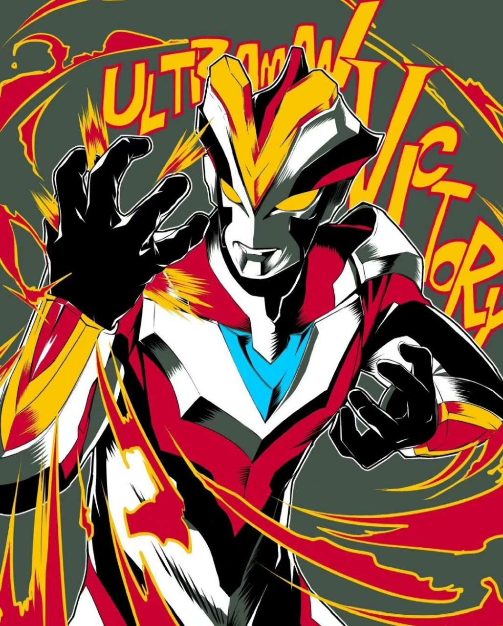 一组奥特曼插画  赛罗泽塔等