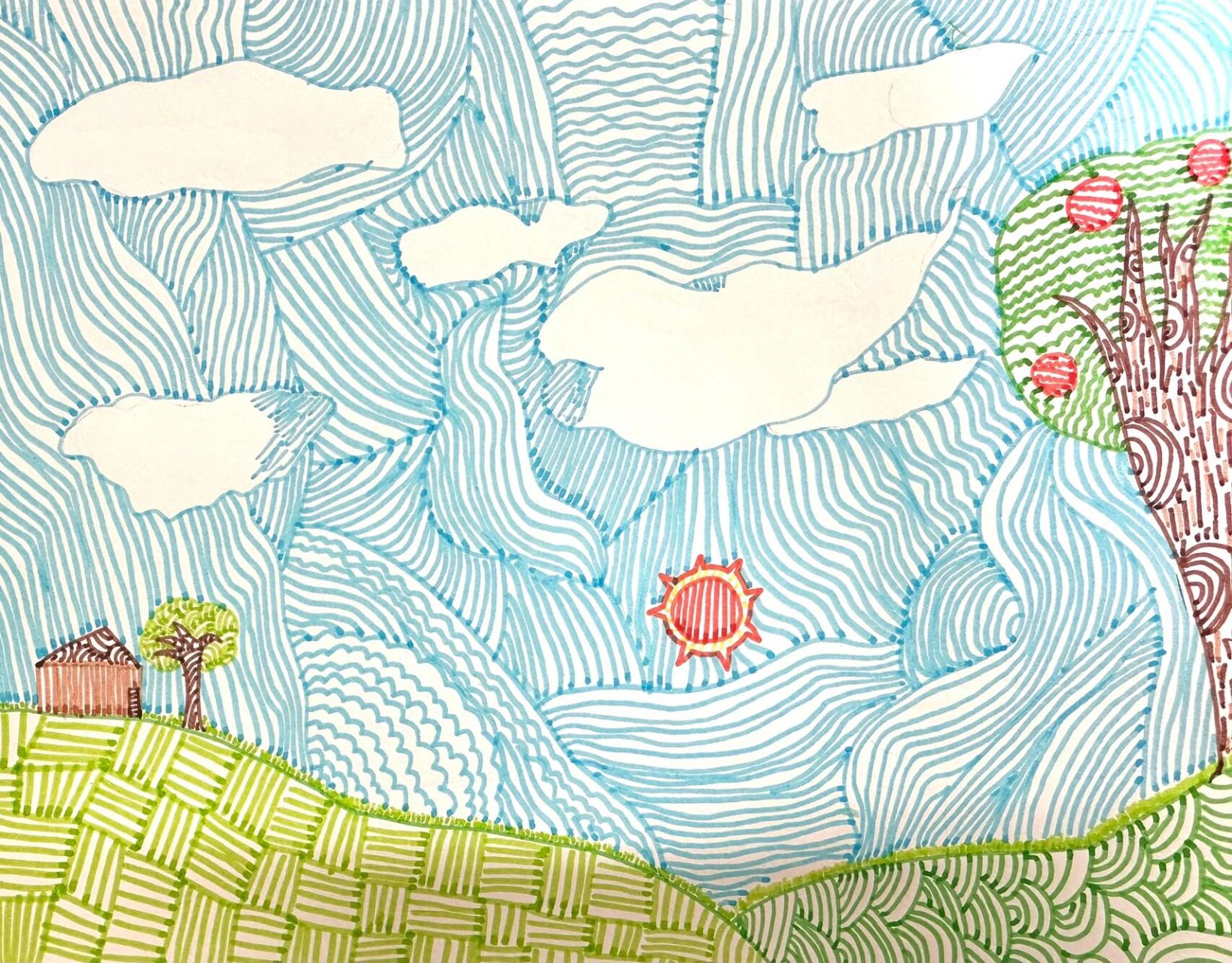 苏少版小学美术五年级下 《线条的魅力》非常细致的花样线条91