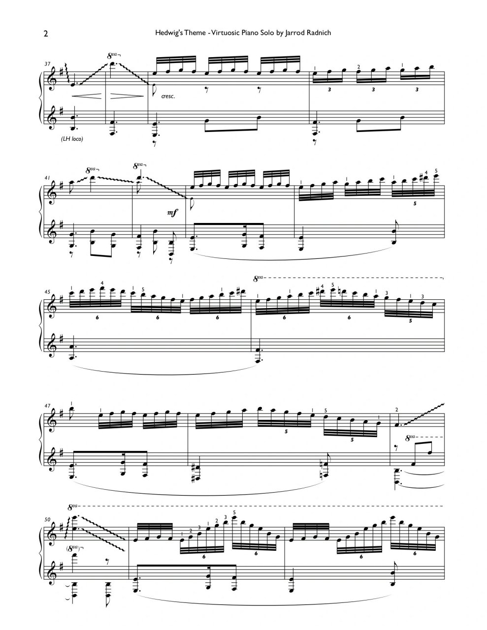 「钢琴谱」哈利波特主题-海德薇变奏曲 harry potter 海德薇变奏曲
