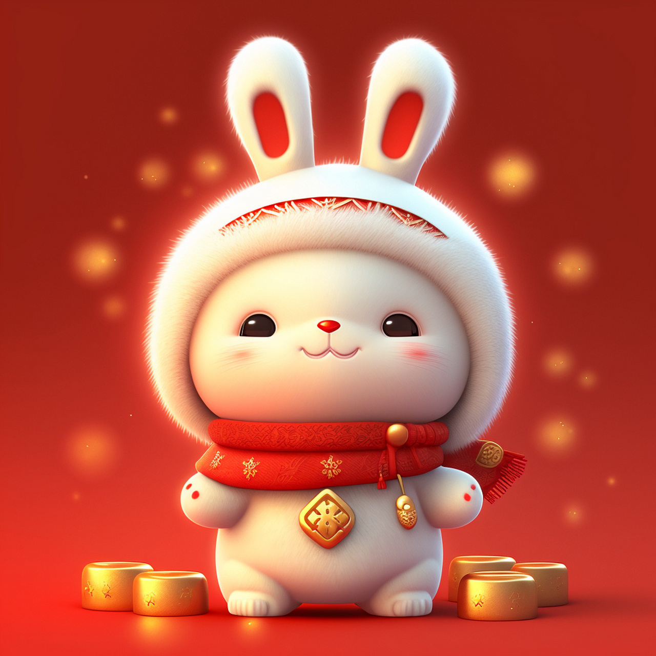 原创新年头像|一波招财兔兔来袭06