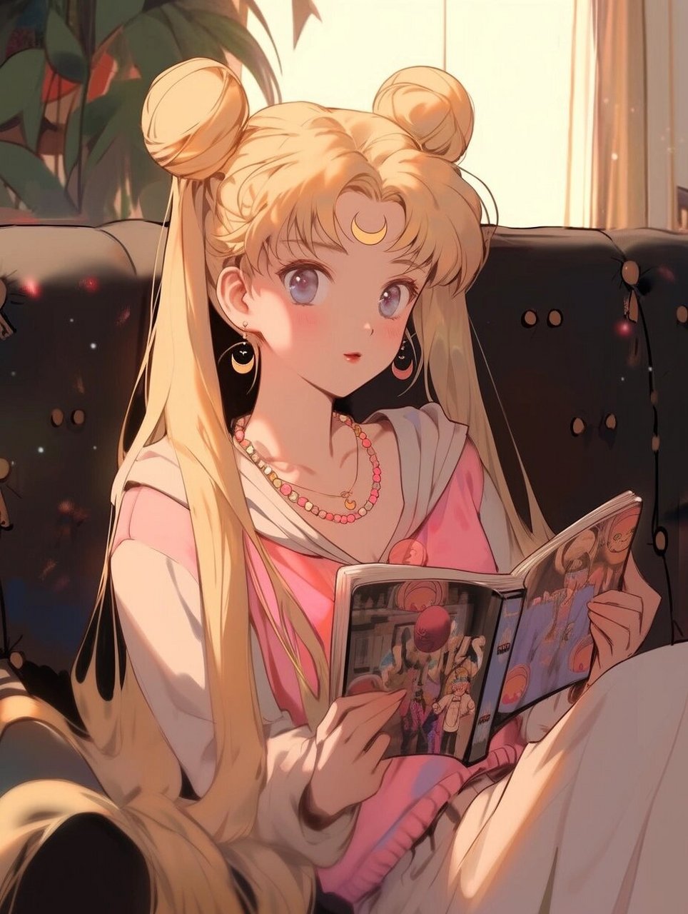 女生读书头像99美少女战士