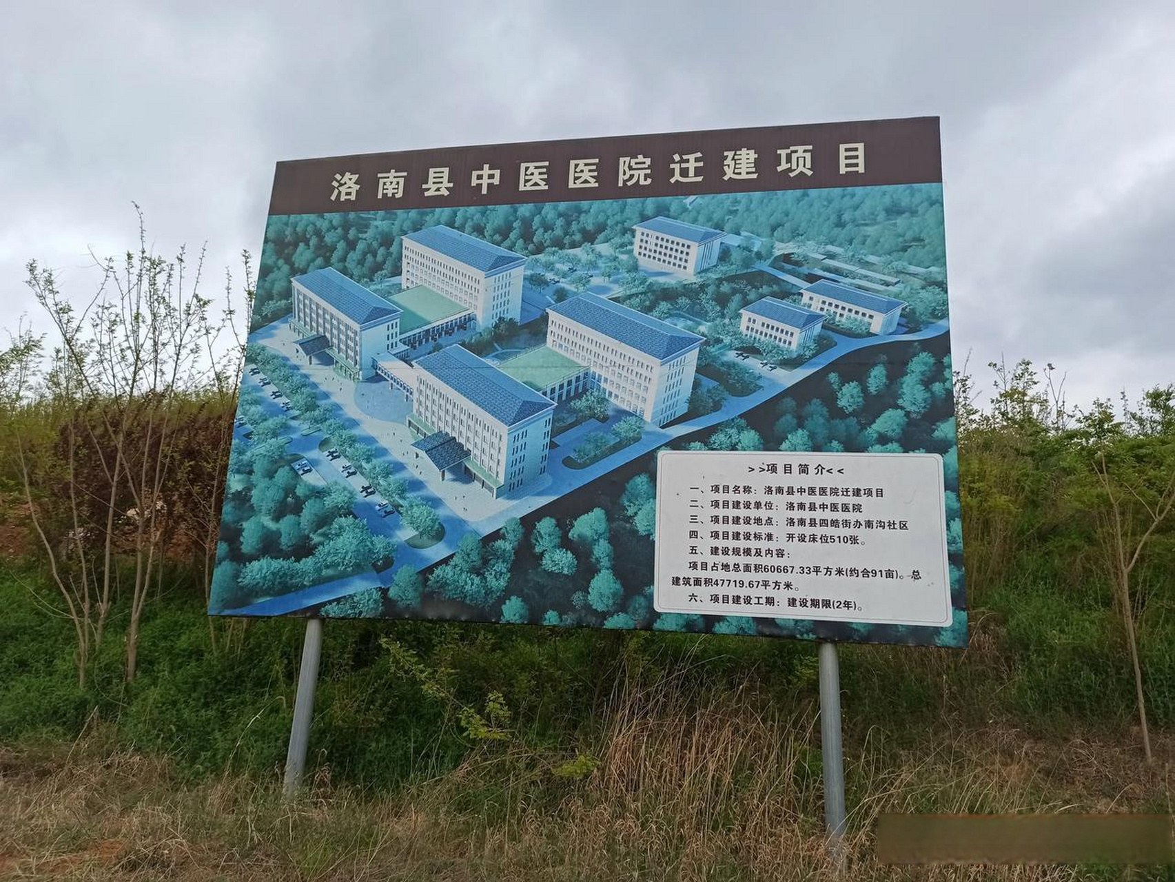 我觉得现在的洛南县中医院保留,可以在这里新建一个医院,医院名称可以