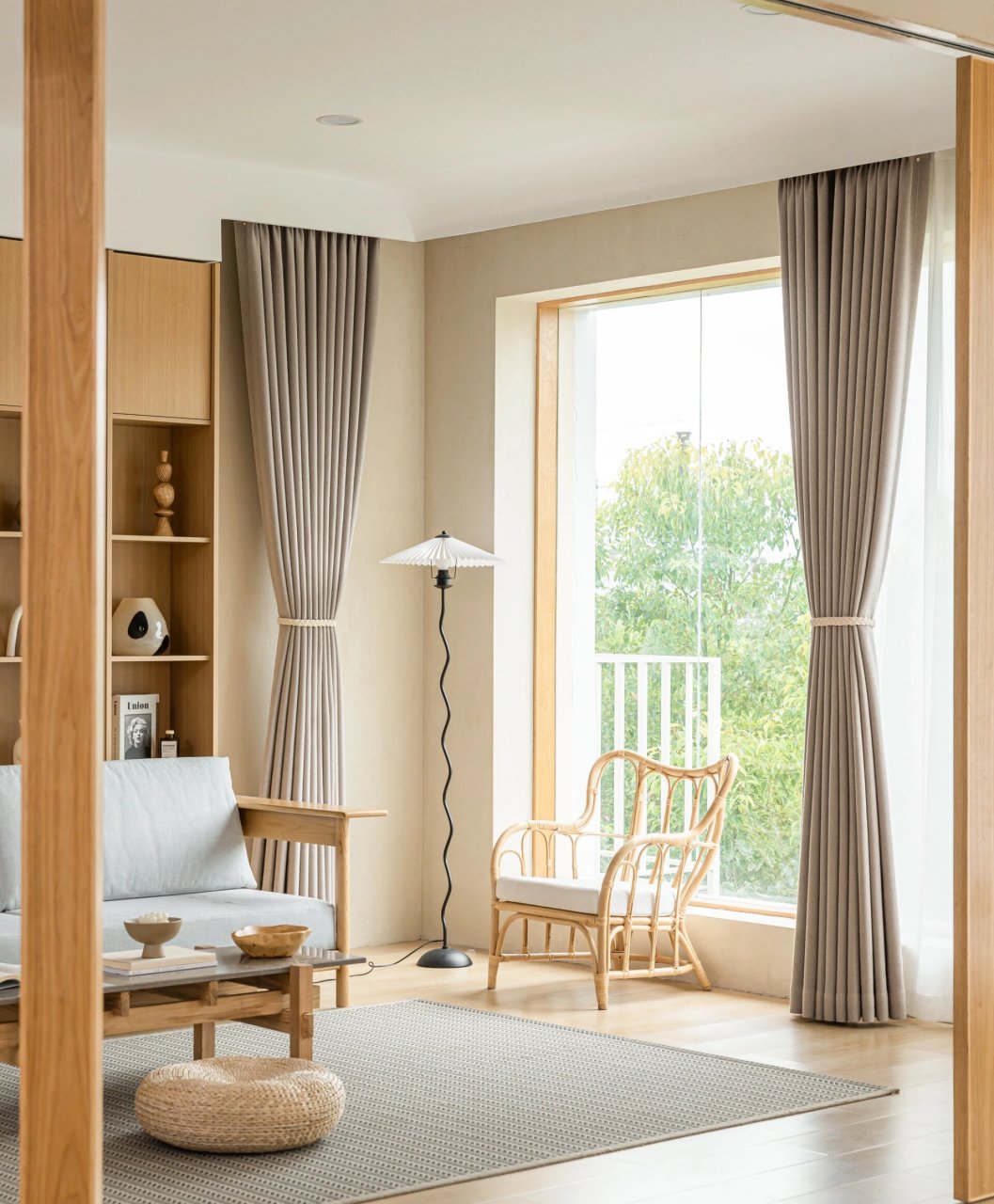 卡其色窗帘 卡其色最没有攻略性的颜色 百搭颜色,搭配客厅卧室都可谓