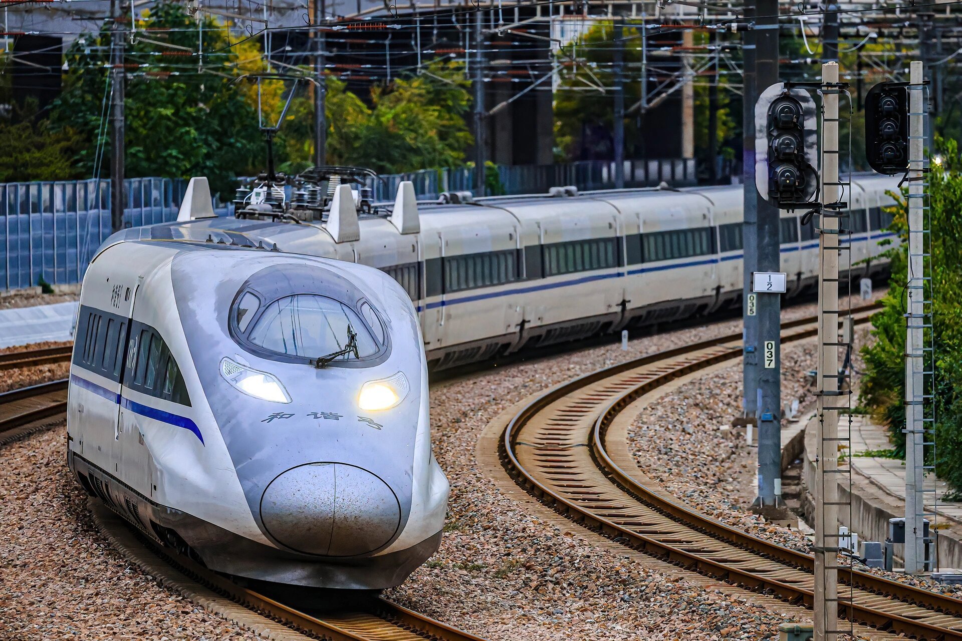 太原|老鼠crh380a重联 高速过弯