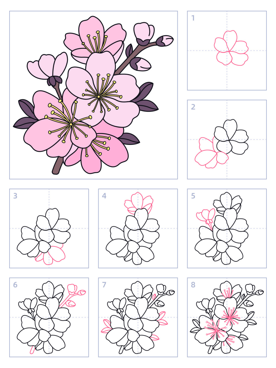 简笔画101期|梅花