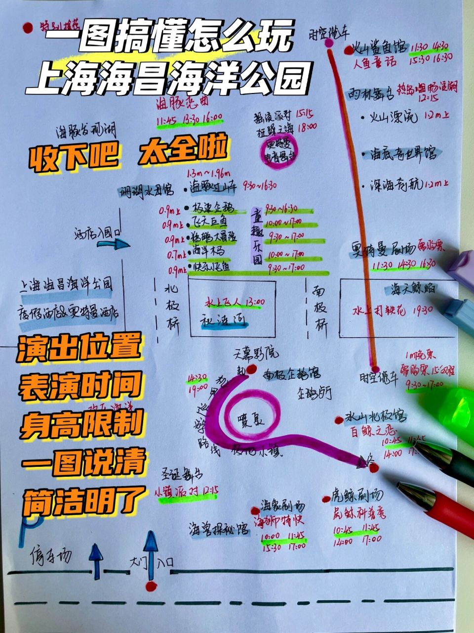 一图超全攻略上海海昌海洋公园这么玩就对啦   后台收到太多粉丝小