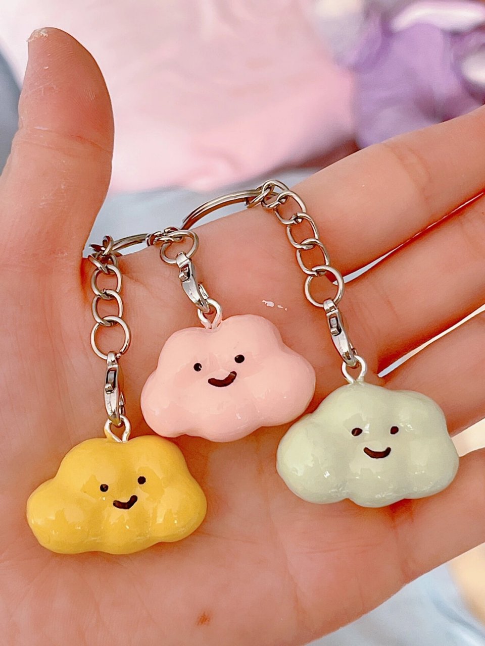 石塑黏土彩虹云朵967815超级治愈附详细教程 #笔记灵感# 	 过程