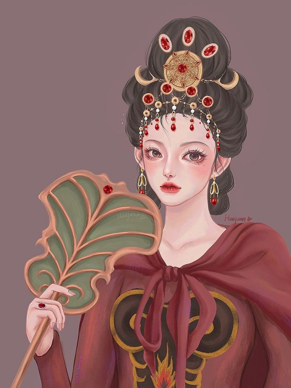 西游记重绘/铁扇公主/procreate绘画 和小伙伴一起开坑了西游记 借扇