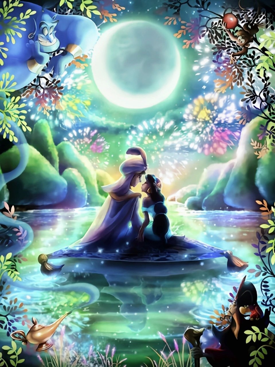 小美人鱼总是喜欢在夜晚眺望城堡,灰姑娘正忙着参加王子的舞会呢,白雪
