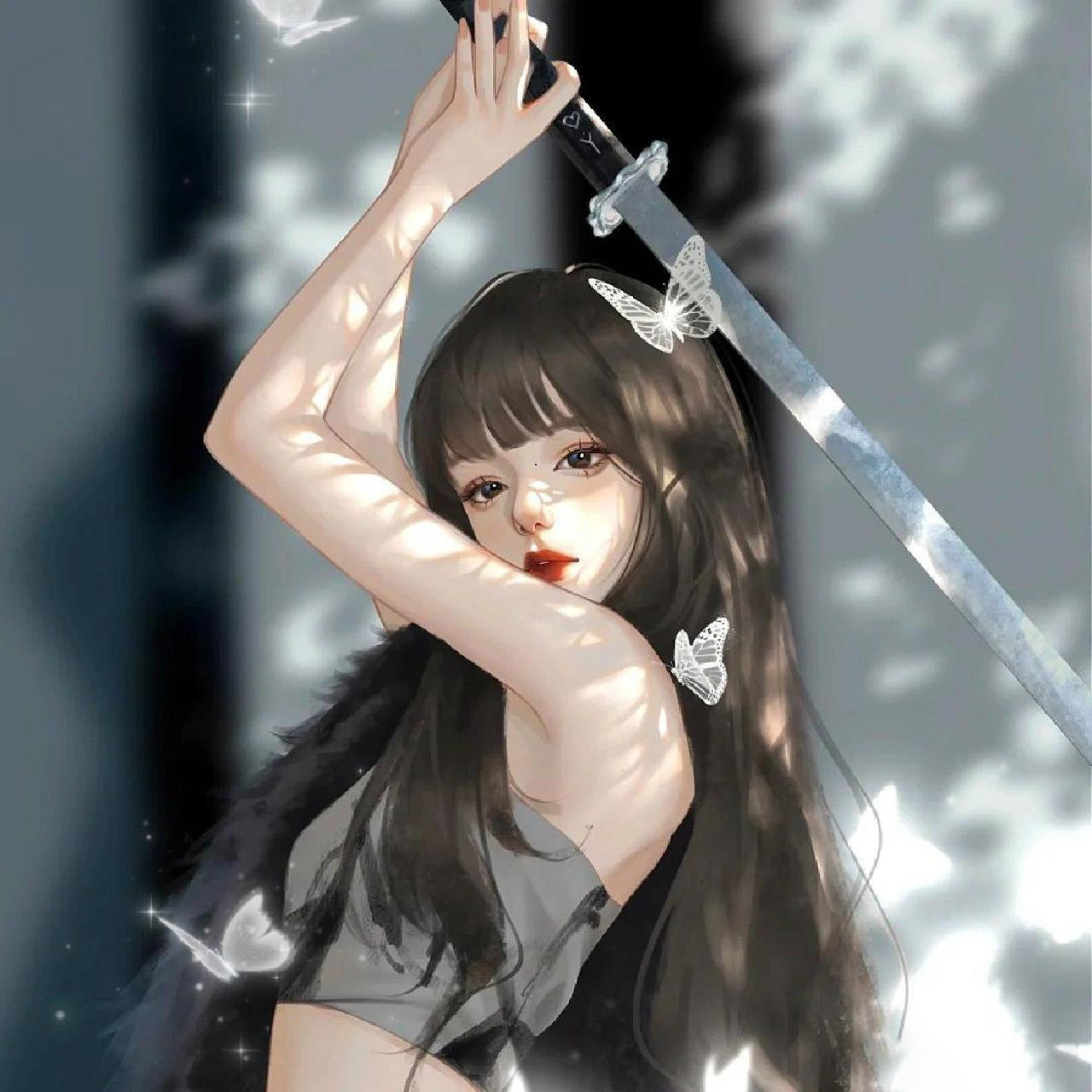 动漫霸气女生头像 动漫霸气女生头像 前路我铺平点,希望你能站在云巅