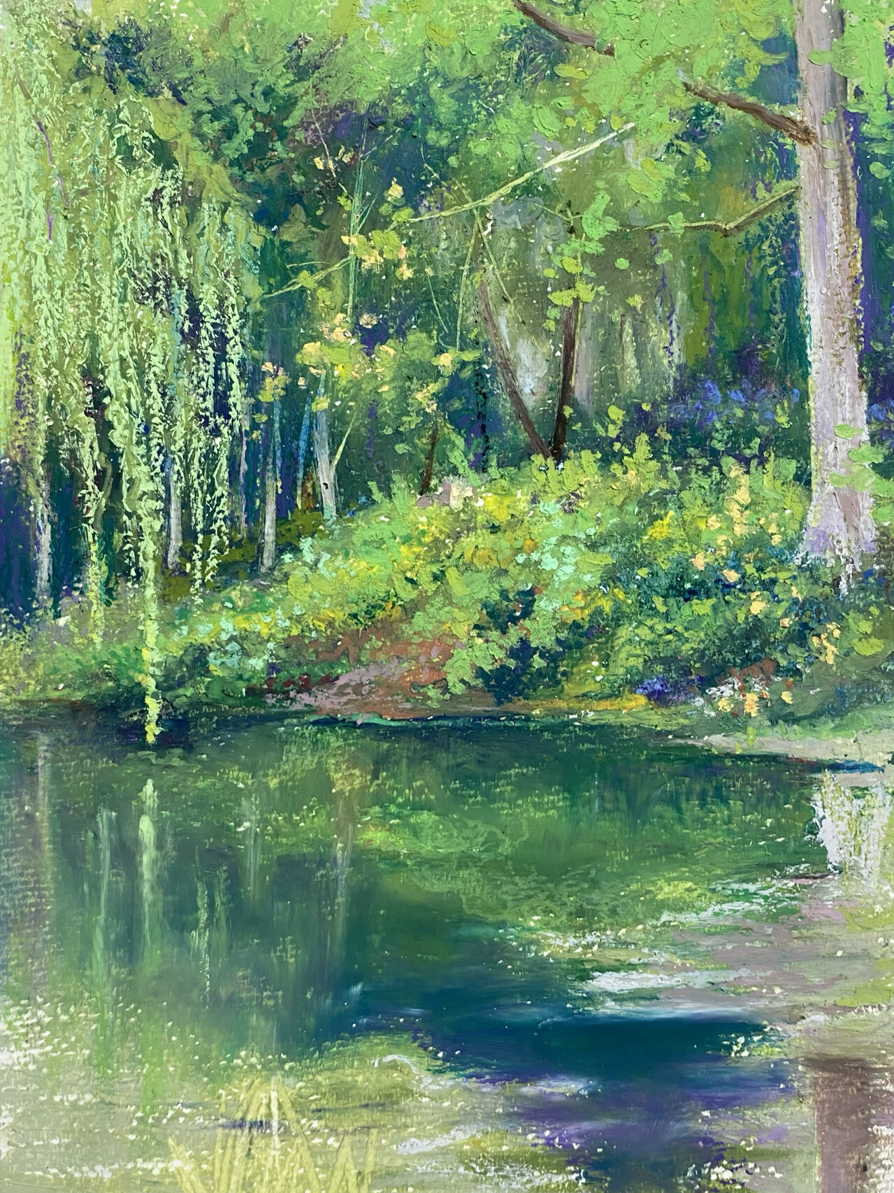 油画棒写生|风景(附过程和照片对比)