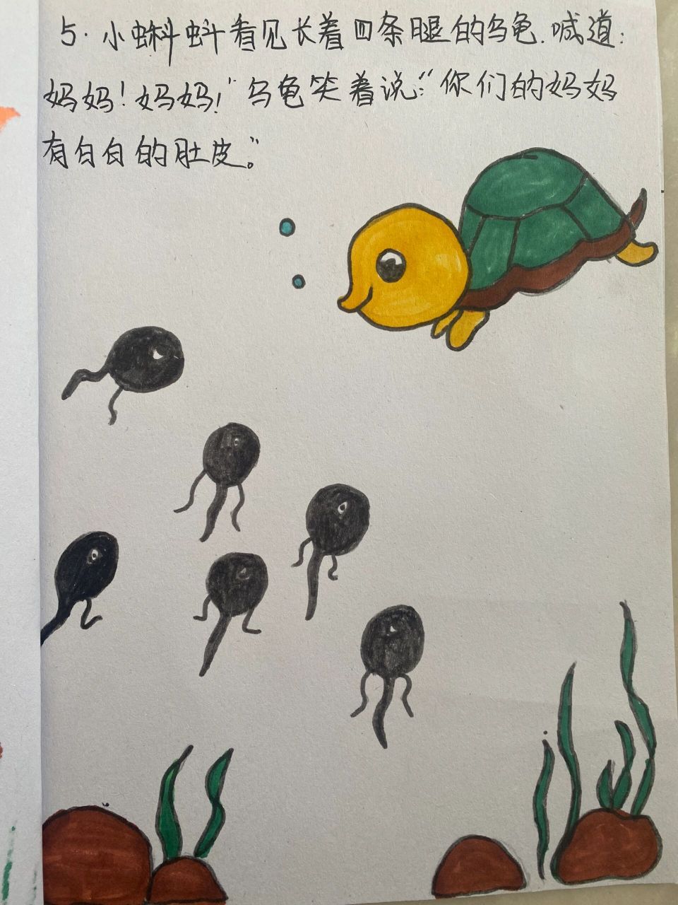 小蝌蚪找妈妈 小蝌蚪找妈妈自制绘本