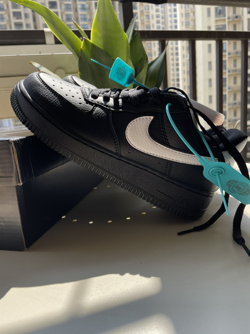 nike af1空军一号 黑白 超级酷好吧 黑白配色永远经典永远百搭!