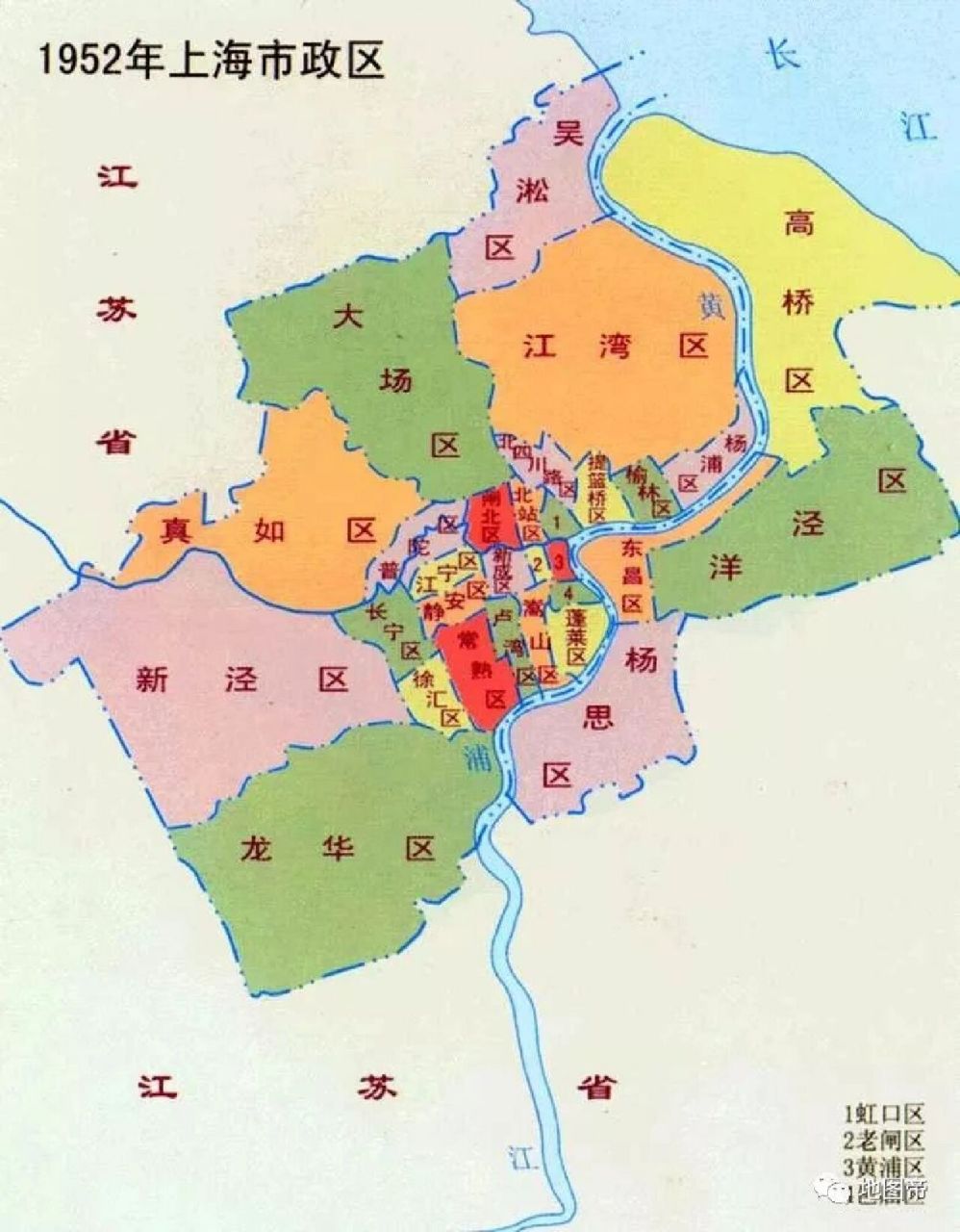 上海老地图市区分布图片