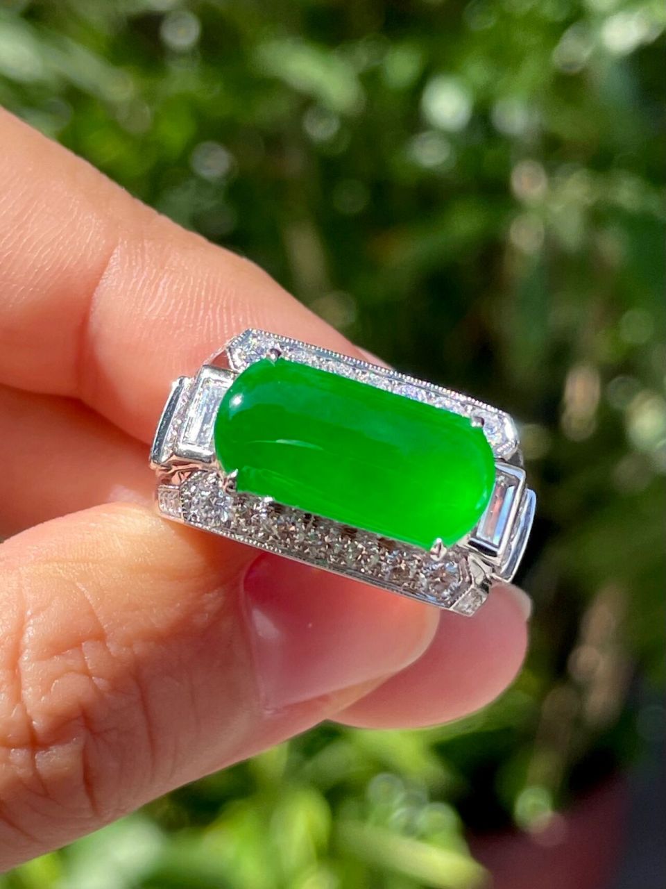 专属男士的翡翠戒指6015成功男人的尊宠~ 翡翠马鞍戒指从整个外形