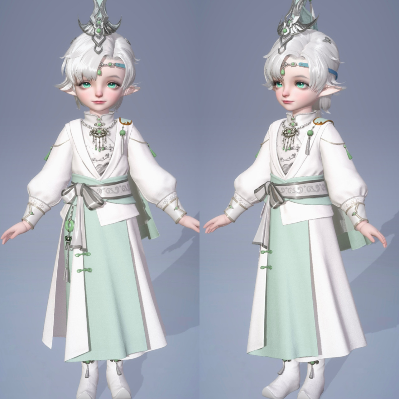 箱庭小偶染色分享 已经把小雪当成男孩子来养了 是有点帅气在身上的