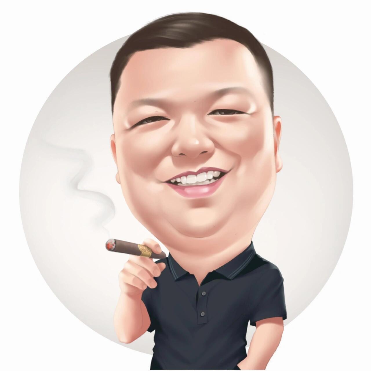 中年男士手绘漫画头像,成熟自信有品位 适合男士用的手绘头像,根据