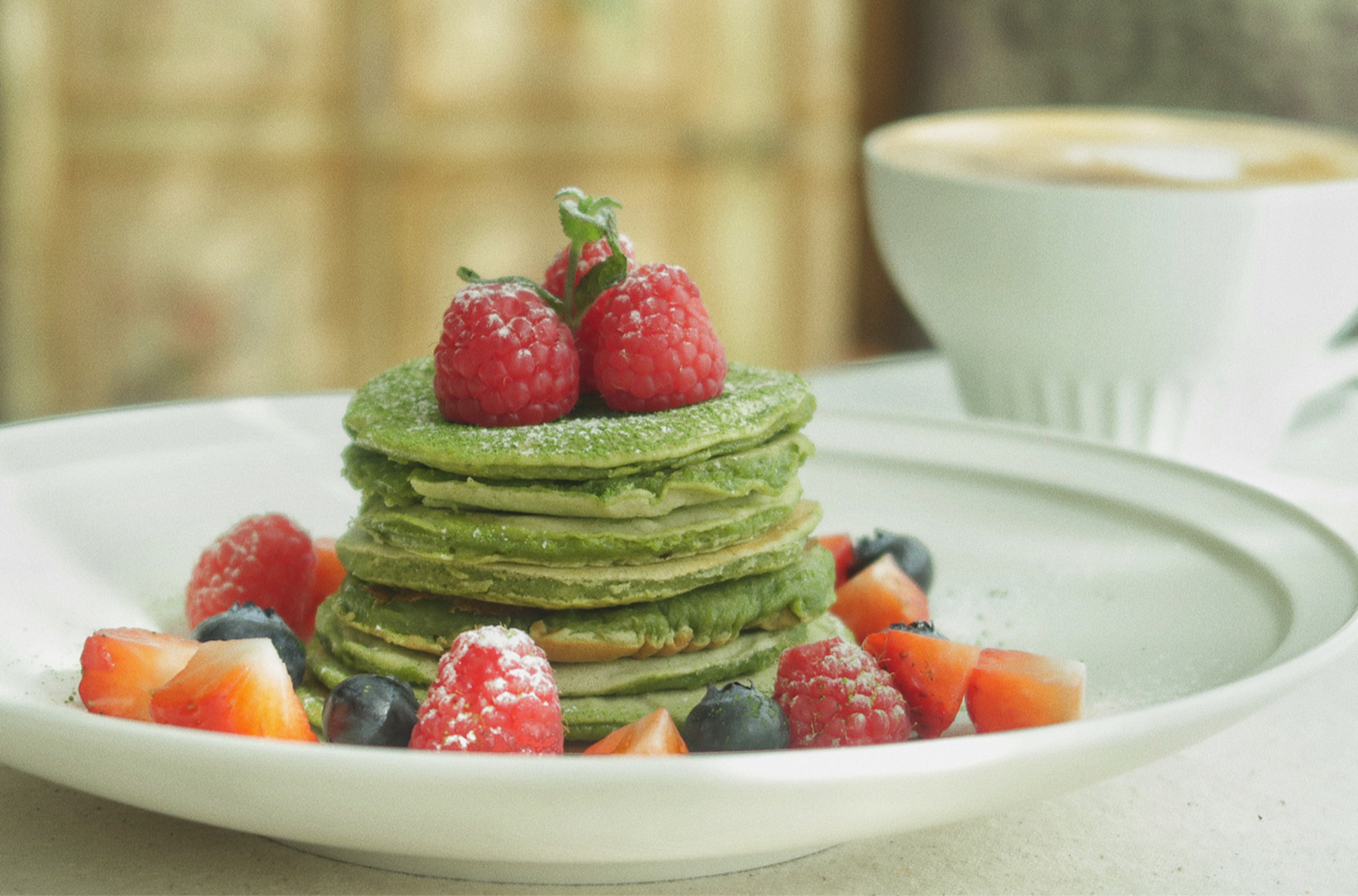 今天的心情只宜发图 74抹茶松饼 #今天的早餐长这样