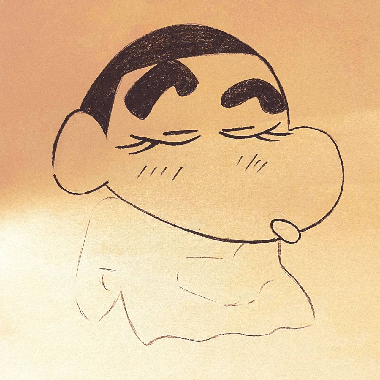 蜡笔小新卡通可爱铅笔画入门教程 浪漫的人有自己的乌托邦