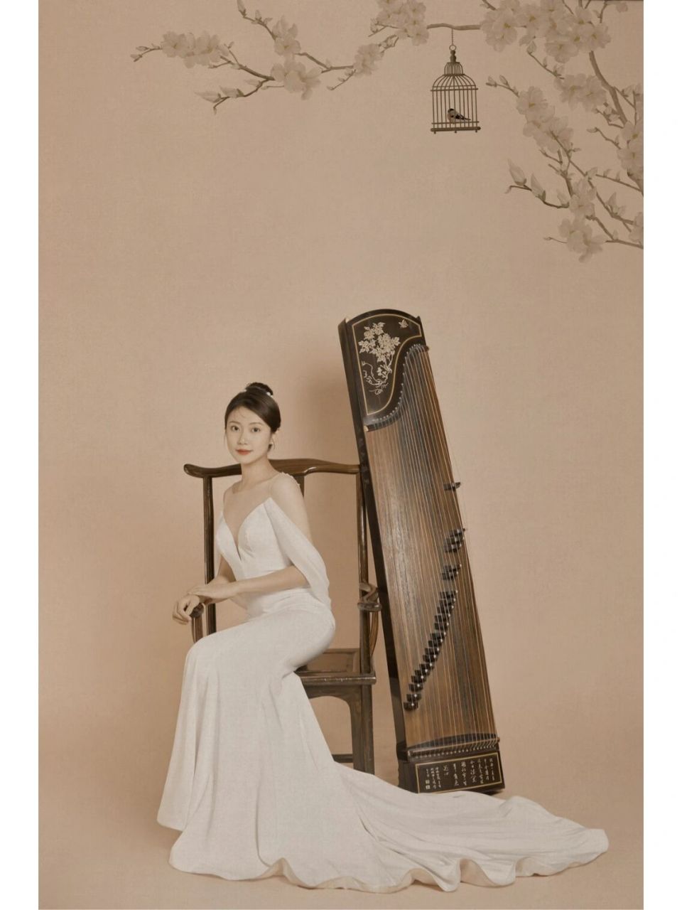 古筝艺术照 一定要与自己心爱的古筝拍一次写真呀