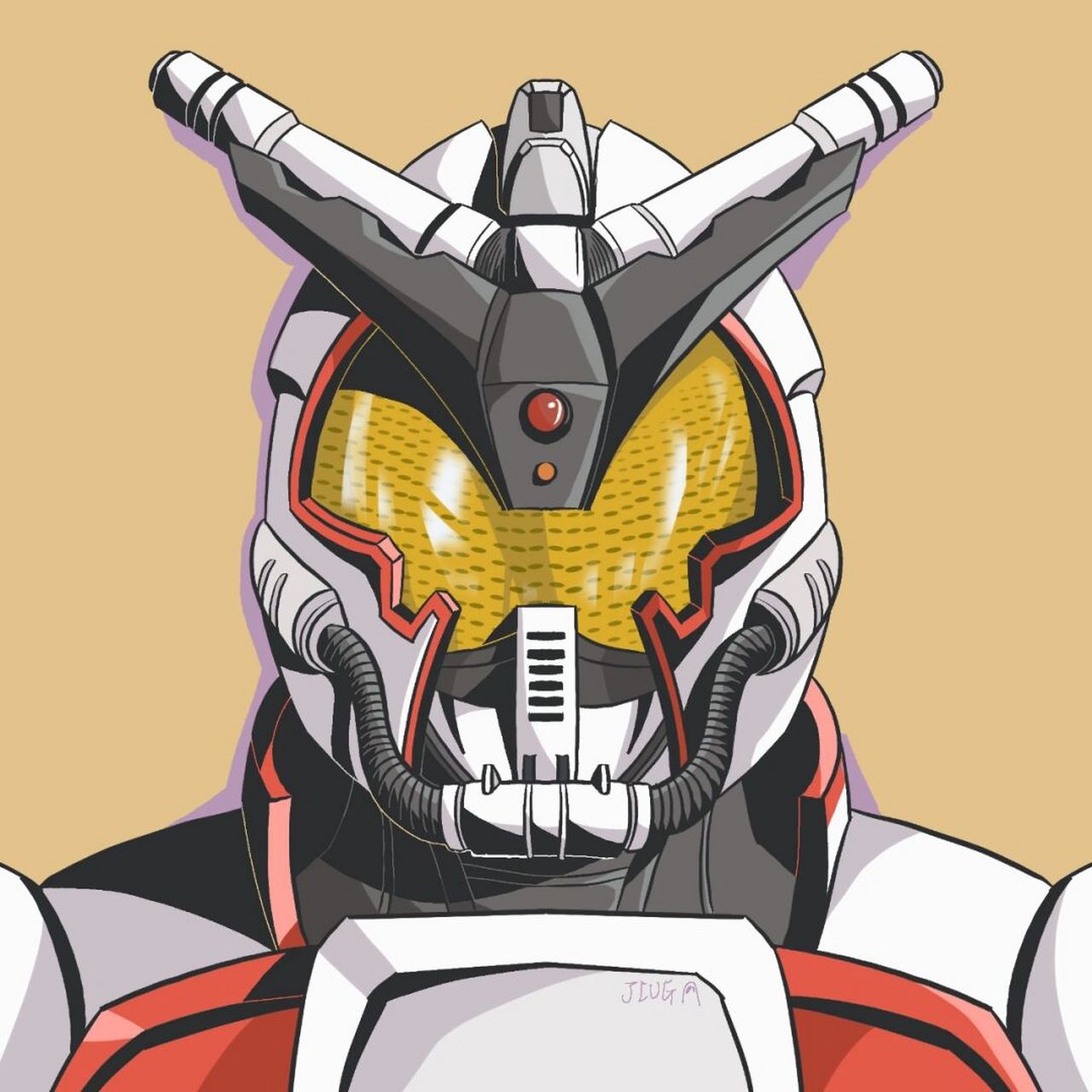 黑甲斗头像,有没有喜欢黑甲斗皮套的,下面站队 #procreate# #画画