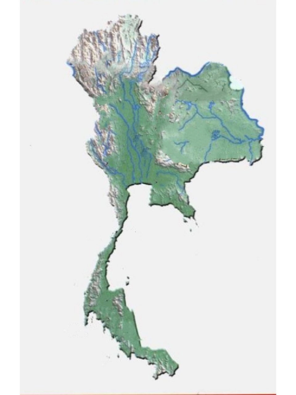 泰国地形地貌 #泰国# #地形图# #地形地貌