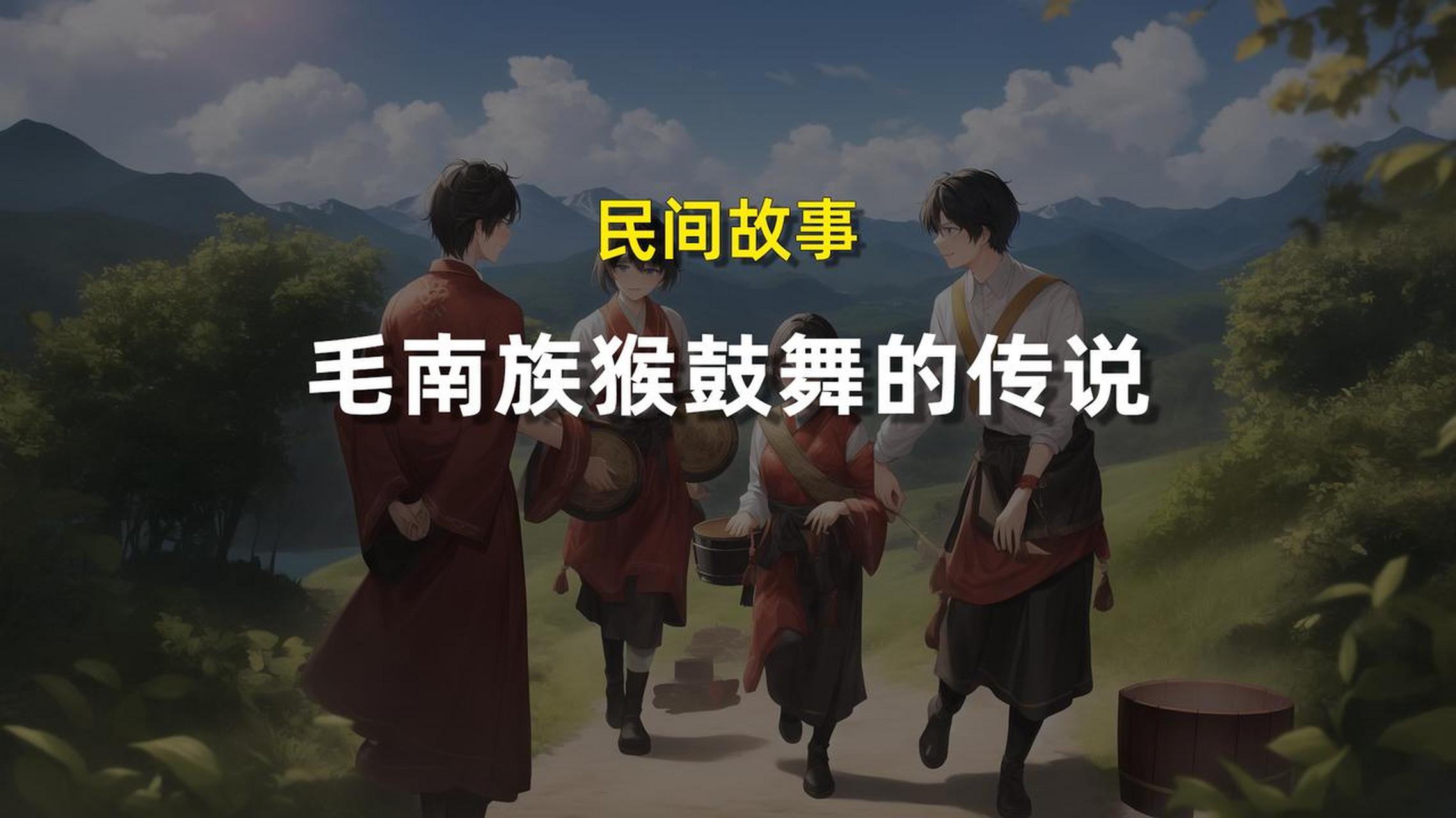 毛南族猴鼓舞的传说 传说中,有一处山清水秀之地,有一家人,丈夫死得