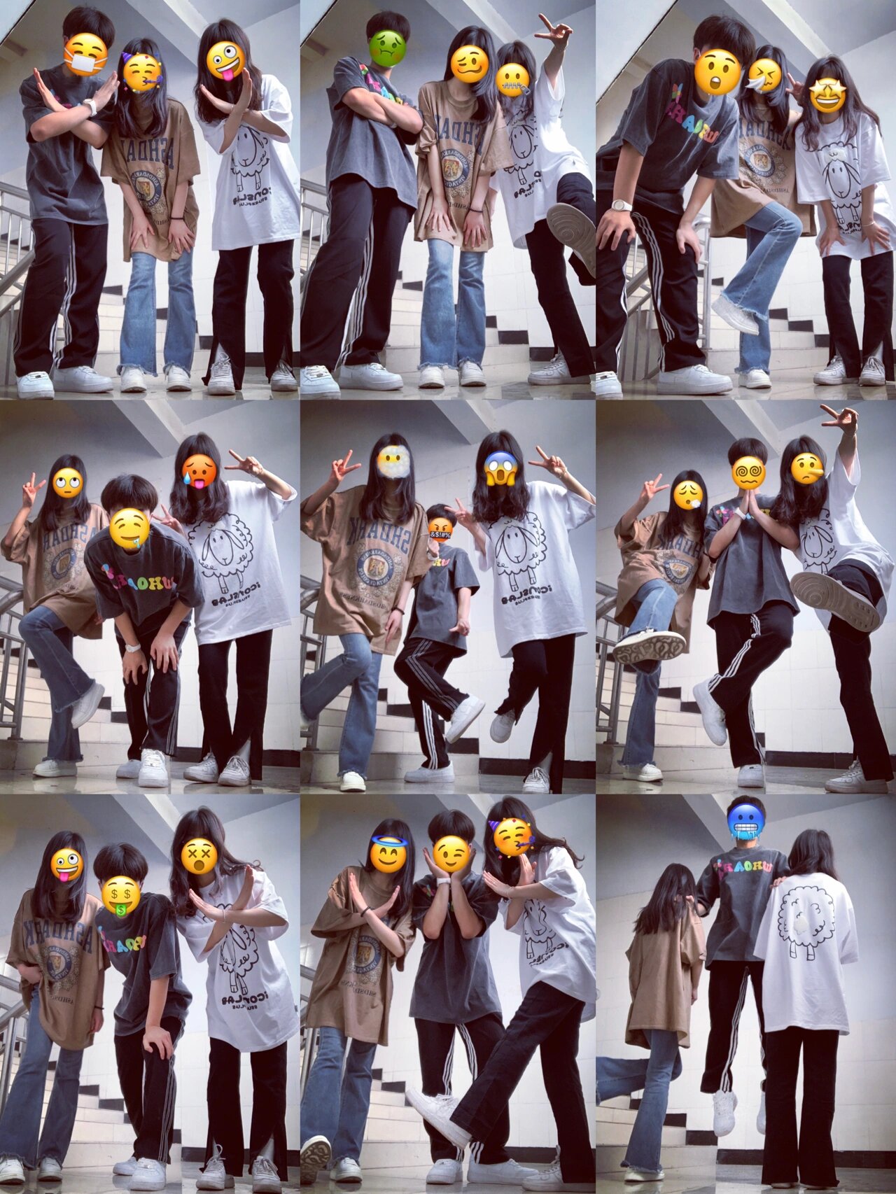 分享一波三人拍照姿势