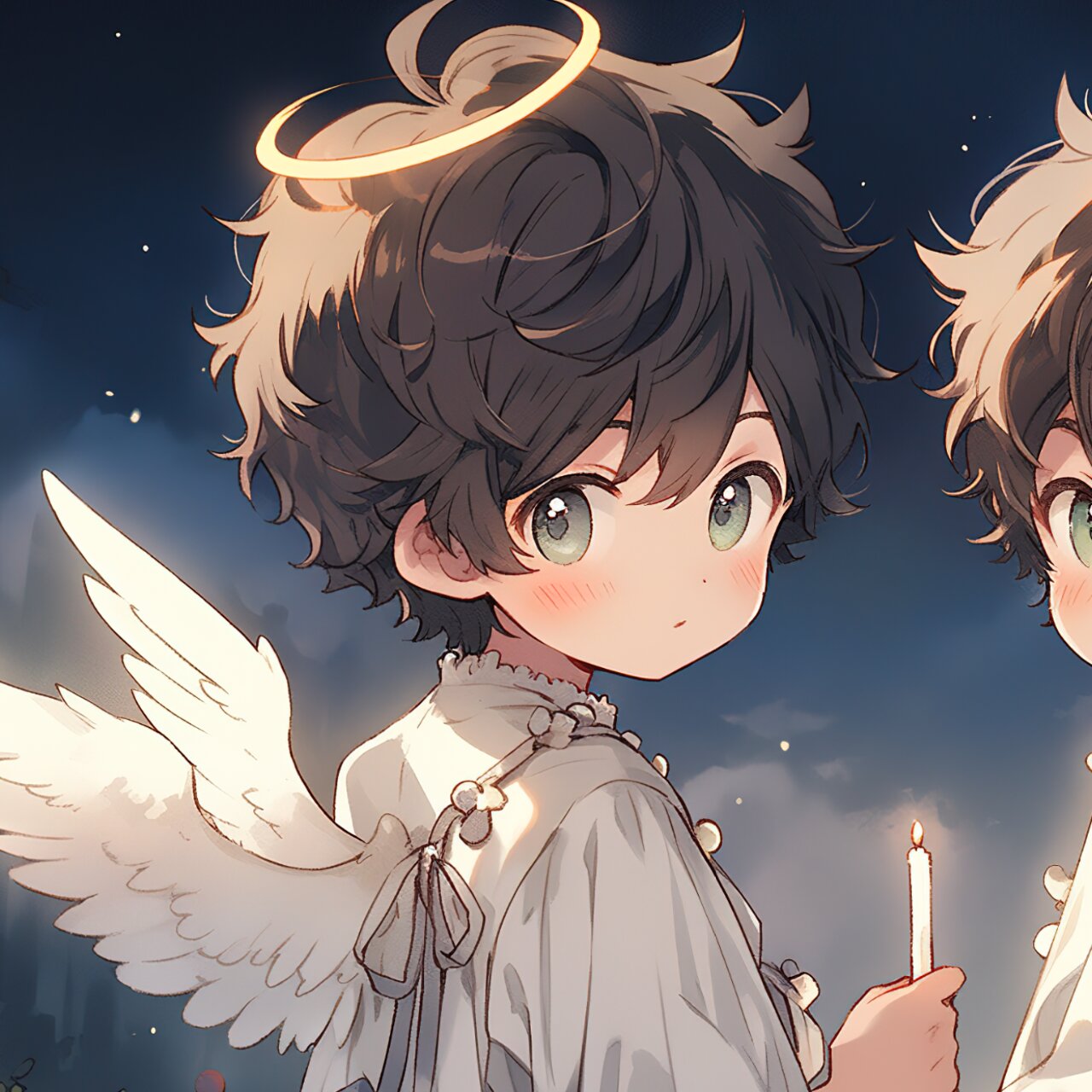 头像丨天使双缘 我心里有一片荒地,喜是天晴,欢是无雨,你是那里的神明