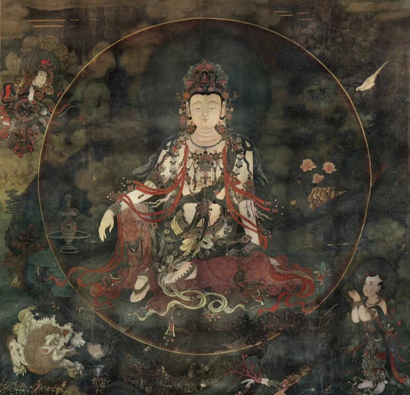 " 明 · 法海寺壁画《水月观音》.