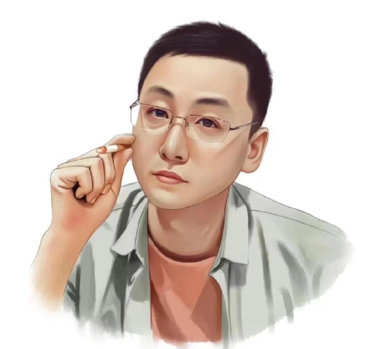 换个新头像吧,成熟稳重中年男士手绘头像!