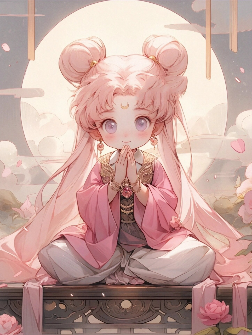 虔诚许愿的美少女|国风动漫头像
