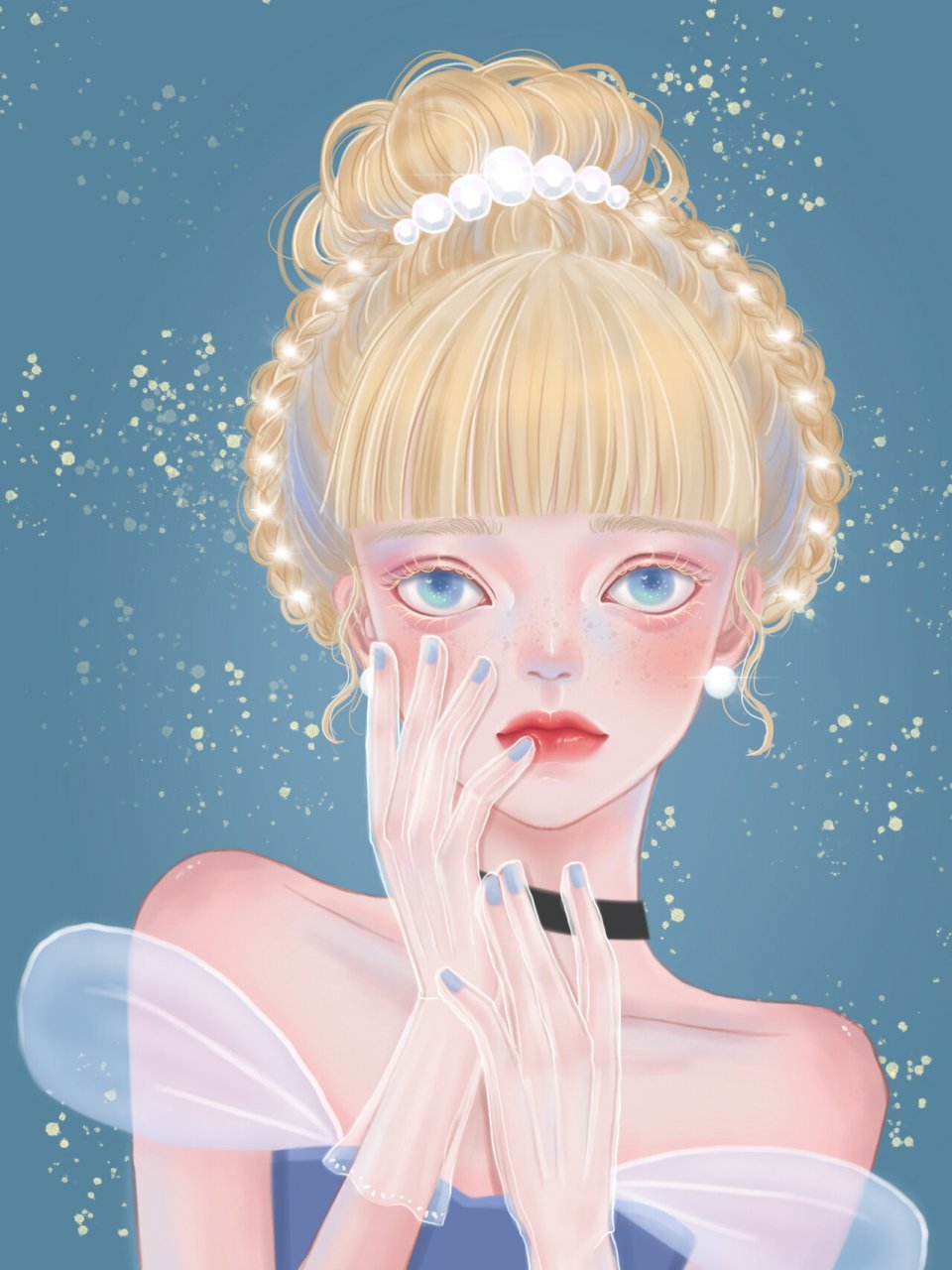 仙度瑞拉/灰姑娘/插画/ipad画画 procreate插画 迪士尼公主头像