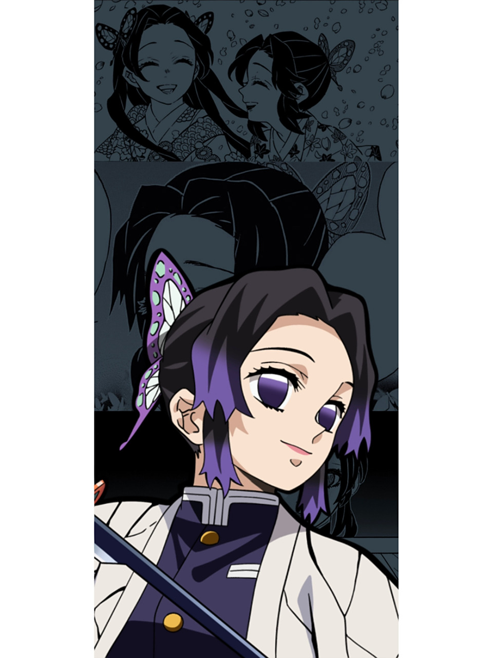 鬼灭之刃||蝴蝶忍壁纸第二弹来袭 蝴蝶忍姐姐壁纸不仅有手机尺寸,还有