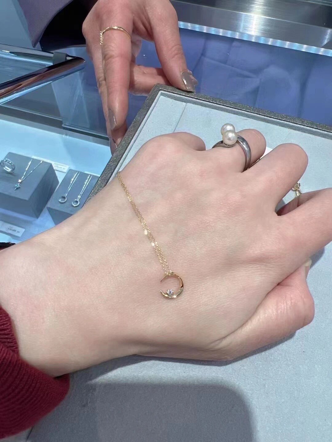 star jewelry月牙项链