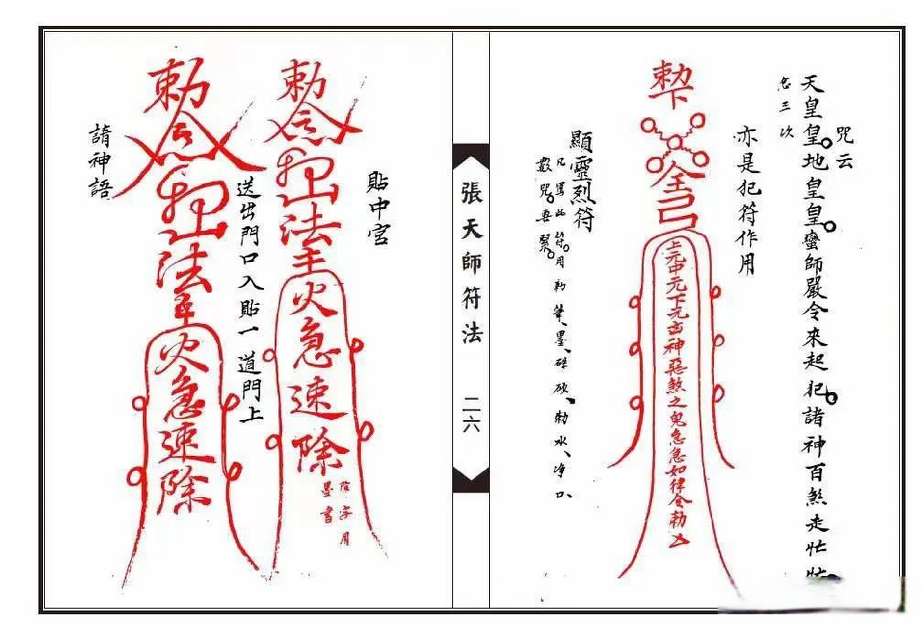《张天师符法》一套两本