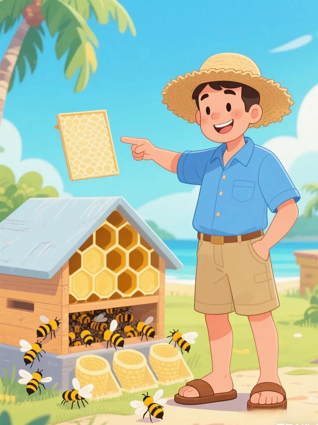 自然分蜂王台:蜂群壮大后造,多在巢脾下方,数量3