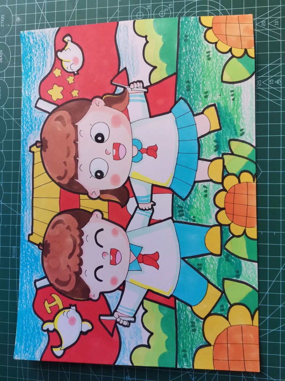 爱国主题画 新年临摹第一张