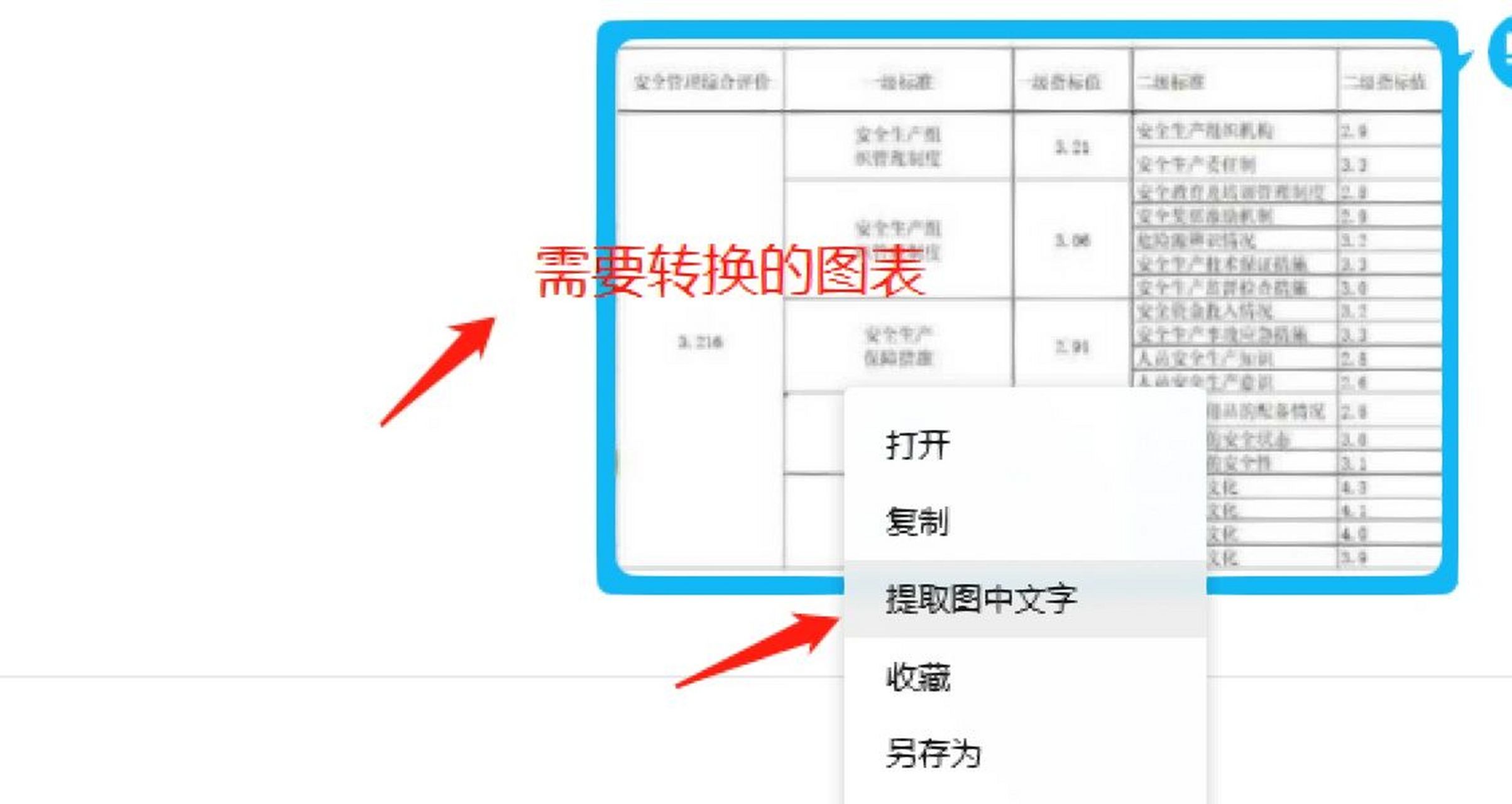 截图的图片如何快速转表格? 1.把截图发到qq,点击"提取图中文字" 2.
