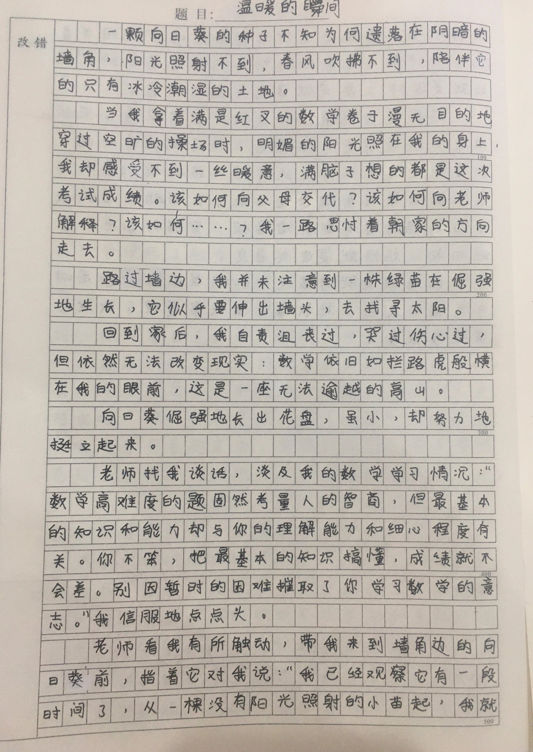 手写800字作文图片高清图片