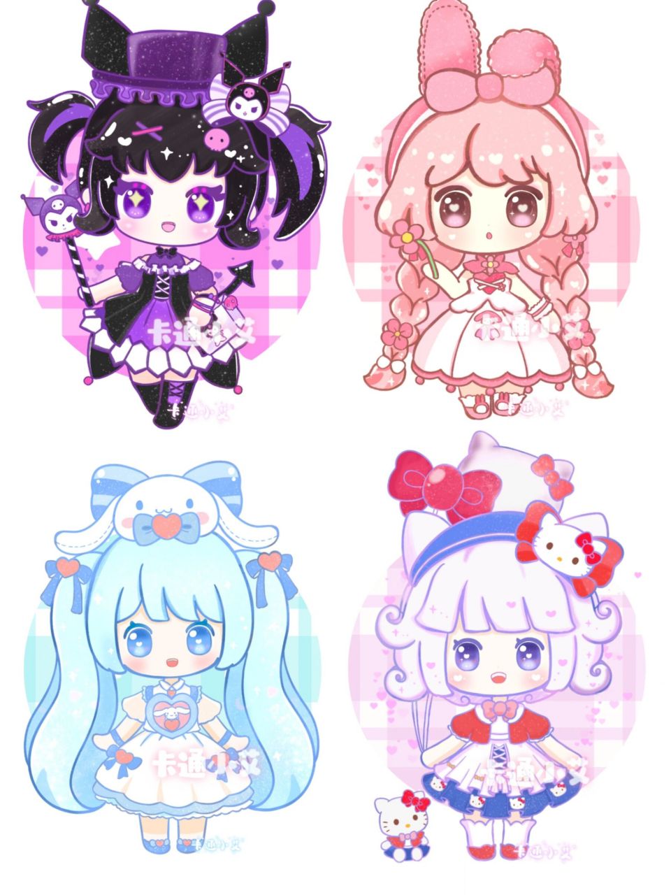 我画过的三丽鸥小合集来啦 超可爱的卡通简笔画 萌萌三丽鸥 迷你简笔