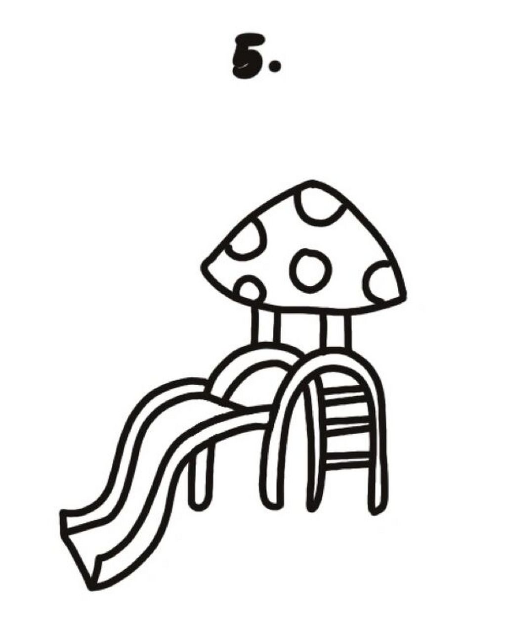 95手绘教程|如何画滑梯? 怀念童年时期那些可可爱爱的小时光.