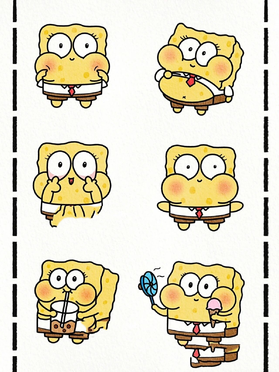 海绵宝宝q版简笔画 9393