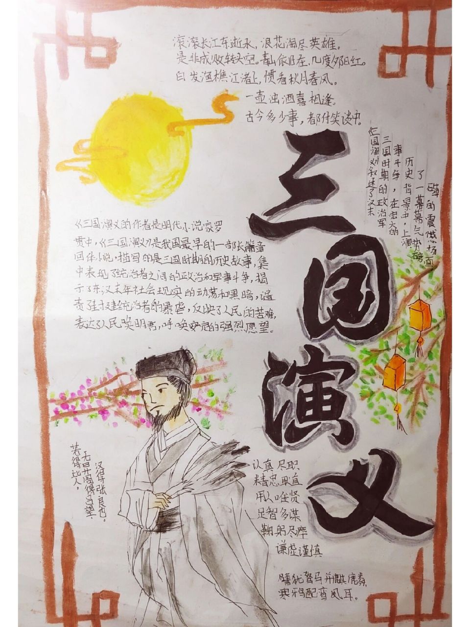 三国演义读书手抄报 半原创(感觉这次还不错哦,除了结构不是原创,其他