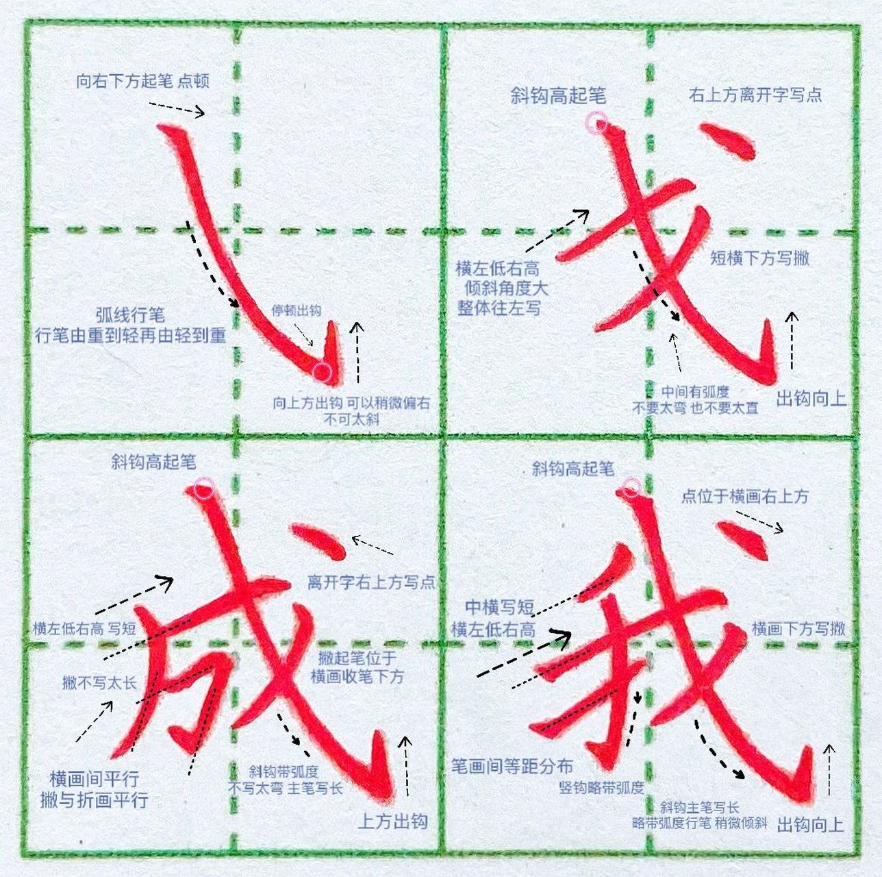 楷书基本笔画(十四)——斜钩   95斜钩,是楷书中很难的一笔.
