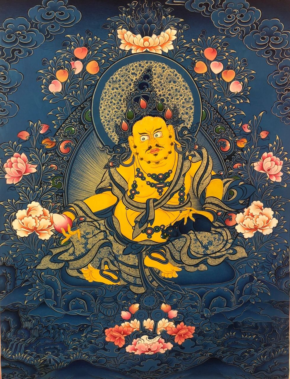 05黄财神05唐卡壁纸 05黄财神五色财神之首,是掌管宝藏财富之主