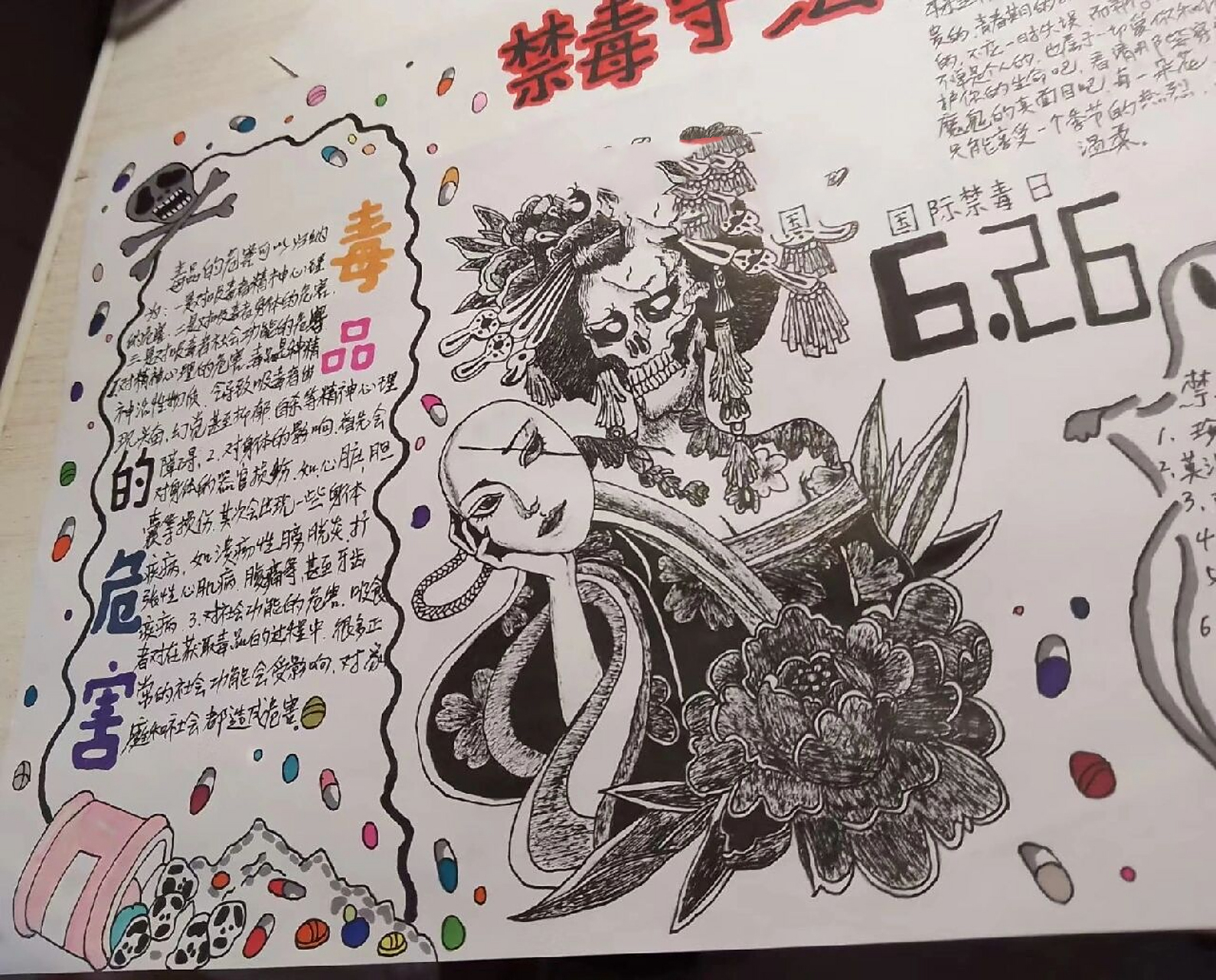 禁毒手抄报 仅供参考