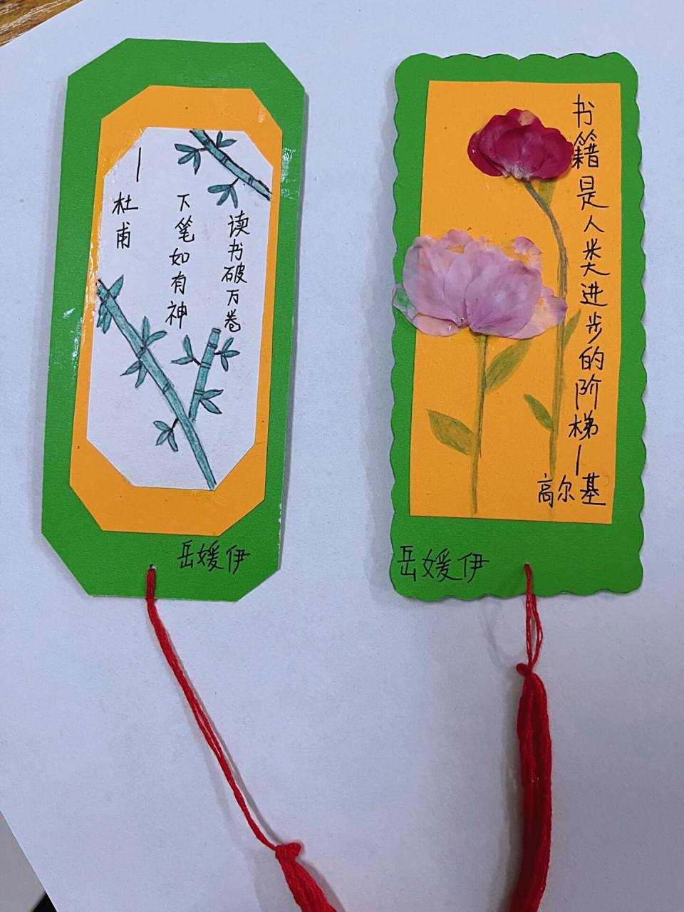 自制书签92 幼儿园老师让做自制书签,高难度的咱不会,这种简单的