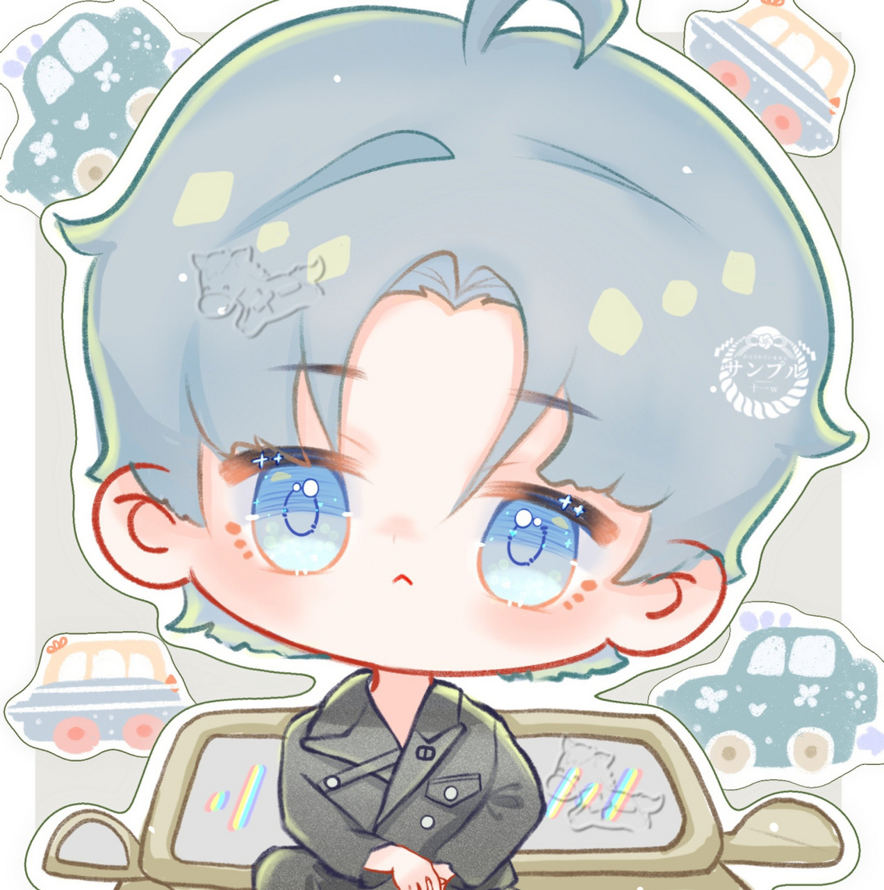 摸张男孩纸~ 	 #q版# #佳儿绘画挑战营# #q版人物# #张凌赫# #简笔画