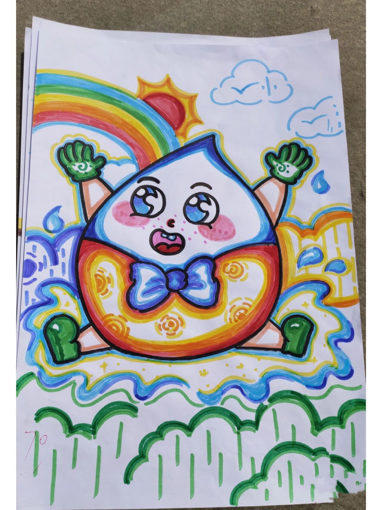 技能高考简笔画《小水滴》临摹画滴 909090